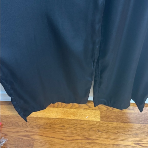 Abercrombie & Fitch High-Neck Draped Jumpsuit Black Size Large - Picture 4 of 11